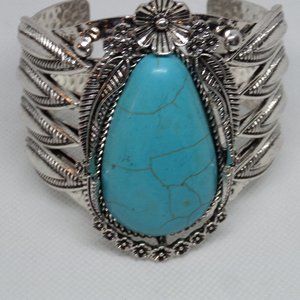 Blue Howlite cuff Bracelet
